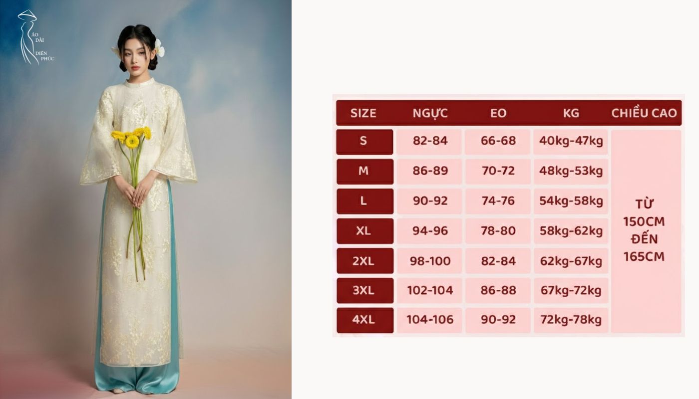 Cách đo cơ thể chuẩn để chọn size áo dài