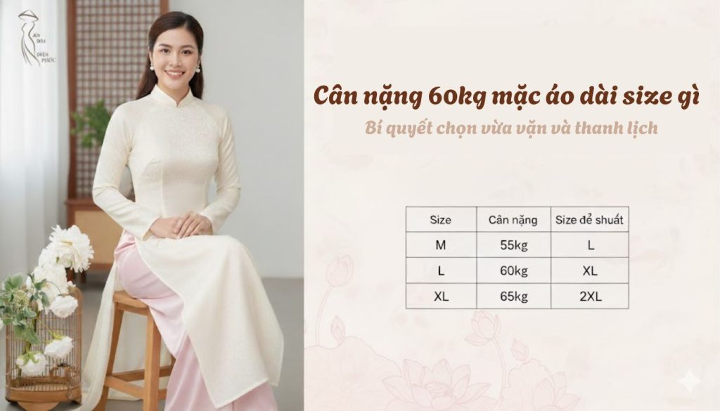 Cân nặng 60kg mặc áo dài size gì - Bí quyết chọn vừa vặn và thanh lịch